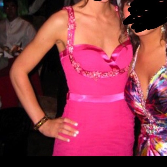 Pretty pink prom dress! Size zero. Worn once! - Picture 6 of 8